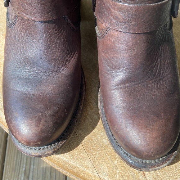 Frye Vera Short Brown Leather Heeled Boot Women’s Size 5.5 - Picture 13 of 14